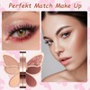 Butterfly Lidschatten Palette, 6 Farben Eyeshadow Palette, Matt und Glitzer