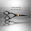 LEFT HANDED Razor Sharp Mustache & Beard Scissors - 5.5"