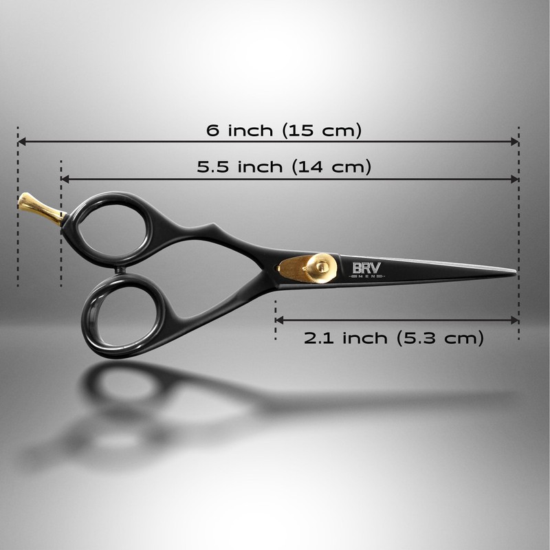 LEFT HANDED Razor Sharp Mustache & Beard Scissors - 5.5"