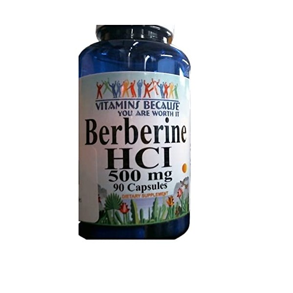 Vitamins Because - Berberine 500mg - Heart Health - 90 Capsules