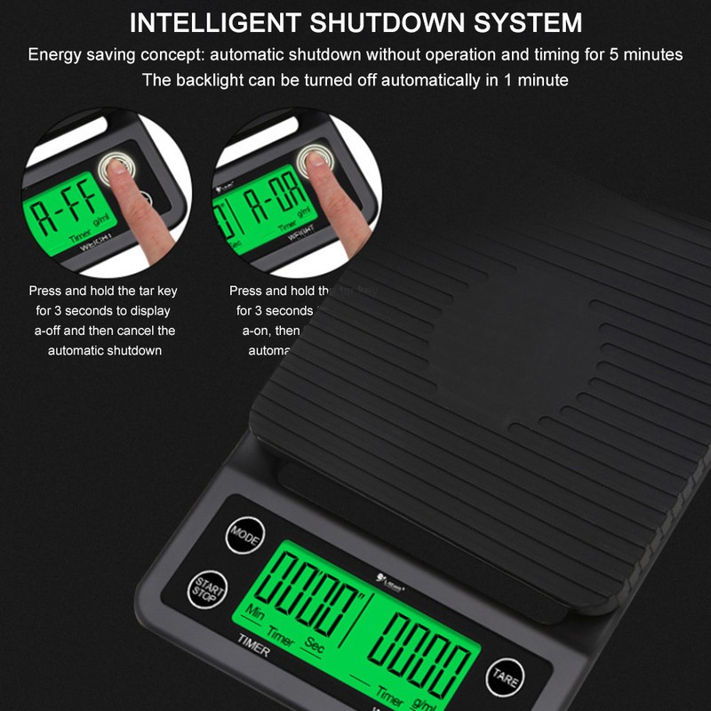 Accurate Electric Kitchen Scale,Coffee Scale with Timer High-precision Kitchen Scale