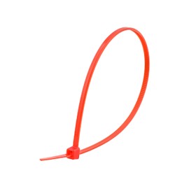 Secure 8 Inch Red 18 lb Miniature Nylon Cable Tie - 100 Pack