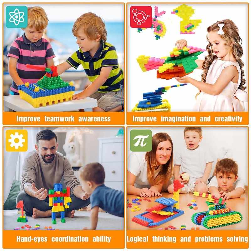 Kids 600pcs Set Building Blocks Construction Toy - Learning Playset