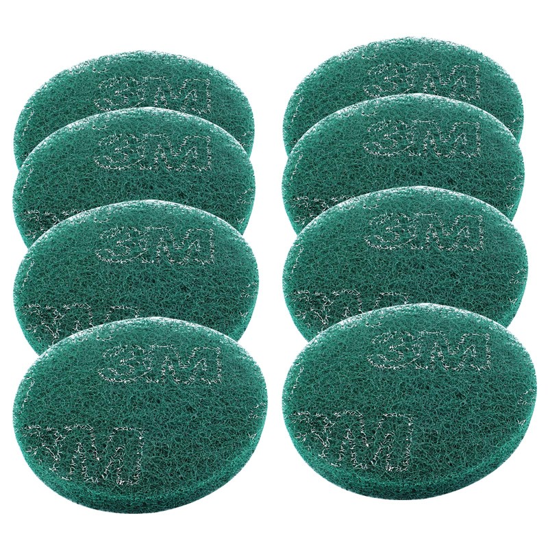 Hordion 8Pcs Scrub Pads Round Scrubber Scouring Pads Abrasive Scuffing