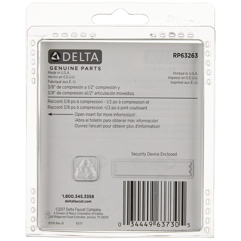 Delta Faucet RP63263, Chrome,1/2' x 3/8'