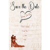 Save the Date Silhouette Wedding Invitation 4x6 Postcard Bride and