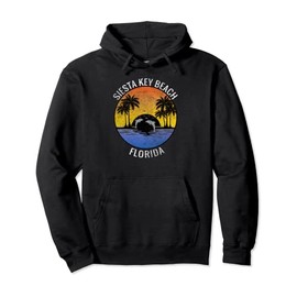 Siesta Key Beach Florida Gulf Coast Vacation Distressed Gift Pullover Hoodie
