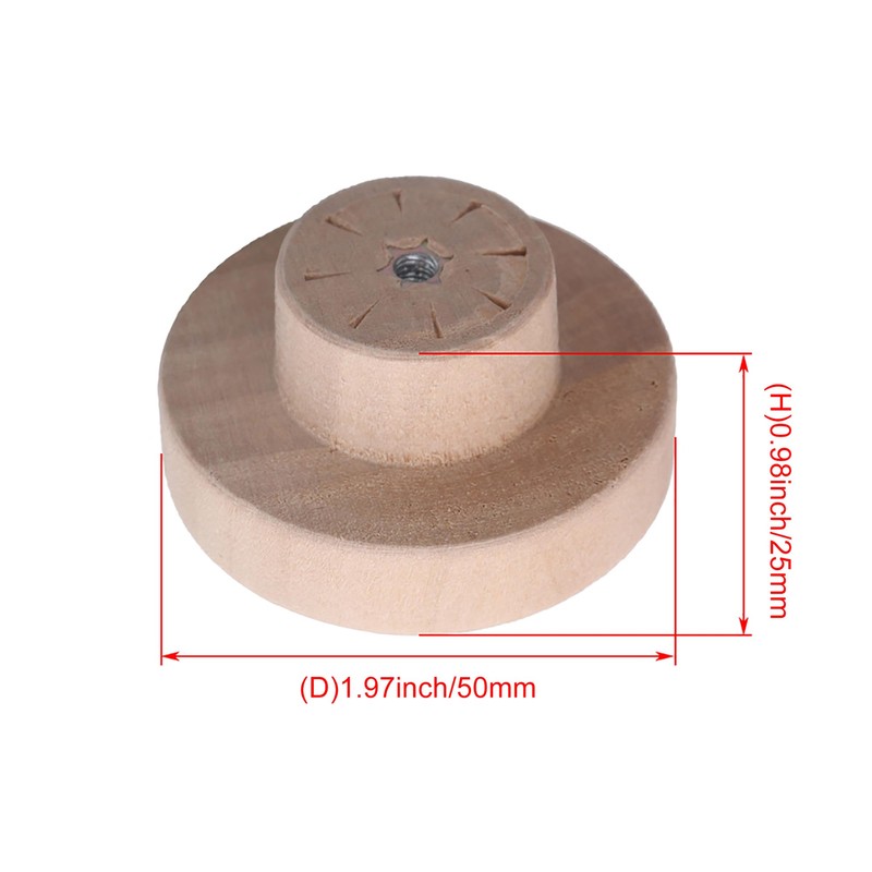 BQLZR 30pcs Wooden Round Mushroom Shape Furniture Pull Knobs Wooden