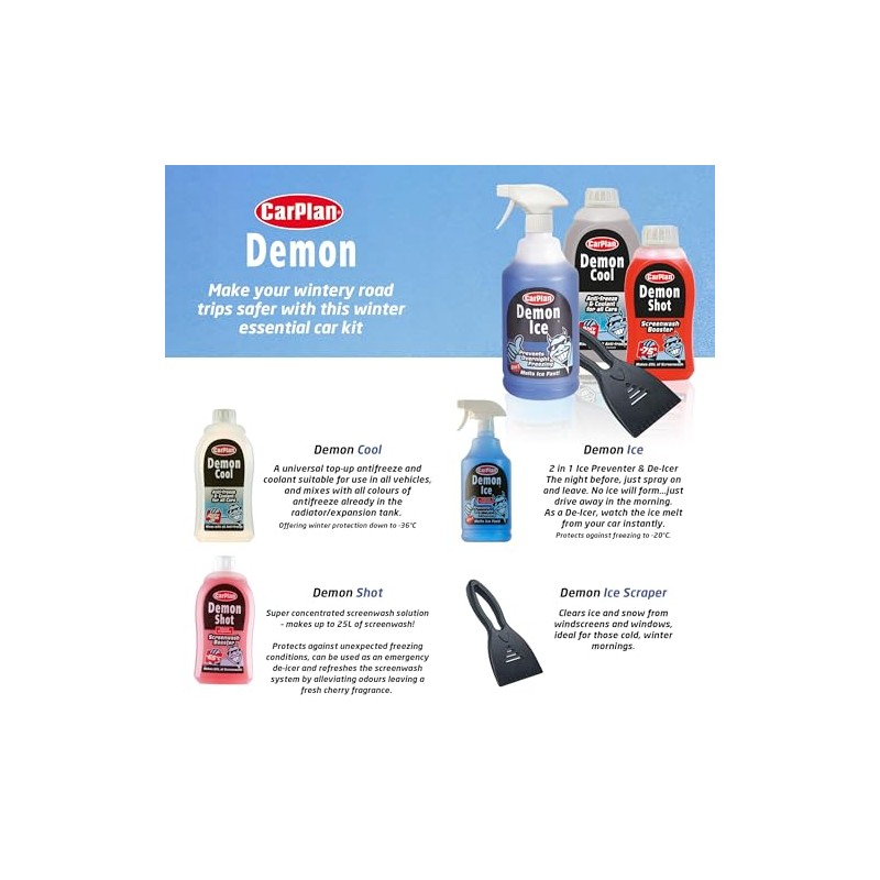 CarPlan Demon Chill - Winter Gift Pack Screenwash Booster De-Icer