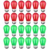 GUILEDUO 24 Pack S14 LED Red Light Bulb Green Light