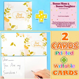 Bonus Mom Daughter Bracelets Gifts from Stepmom for Setpdaughter Matching Bracelet Gift for Step Mother Daughter in Law Mothers Day Gifts Women Love Heart Jewelry Birthday Valentines Day Gift Ideas Set for 2 PCS