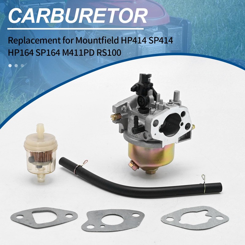 Carburetor Kit Replacement for Mountfield RS100 Engine HP164 HP414 SP164