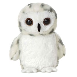 Aurora® Adorable Mini Flopsie™ Snowy Owl Stuffed Animal - Playful Ease - Timeless Companions - White 8 Inches