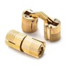 Pack of 2 Barrel Hinges 12 mm, Hidden Brass Hinges,