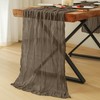 Leetaltree 2 Pack Taupe Cheese Cloth Table Runner, 35x120 Inch