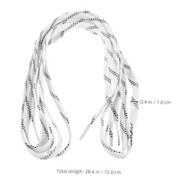 SUPVOX 1 Pair Waxed Hockey Sports Shoelaces Durable Flat Laces for Ice Skates Roller Skates and Ski Boots Stylish and Versatile White