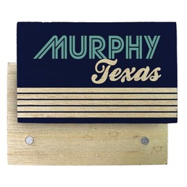 Murphy Texas Souvenir Wooden 2" x 3" Fridge Magnet Retro Design 2 Pack