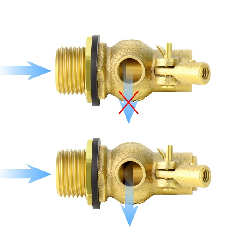 GASHER 1PCS 1/2" 304 Stainless Steel Float Ball Valve with