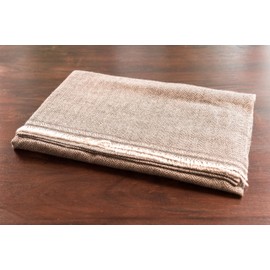 yanopurna Unisex Cashmere Scarf - Hand-Woven Stole Made of 100% Cashmere Wool - Herringbone Pattern Warm Wrap Scarf, Neck Scarf, Head Wrap Cashmere Scarf for Men and Women - Made in Nepal, Dark Grey