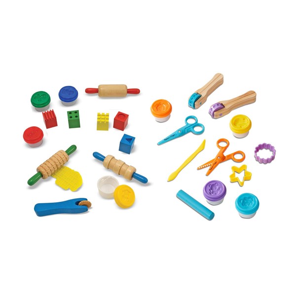Melissa & Doug Clay Activity Bundle - Shape, Model, Mold and Cut, Sculpt And Stamp