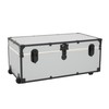 Seward Rover Trunk with Wheels & One Carry Handle, White,