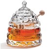 STUDIO SILVERSMITHS Crystal Honey Jar, Beehive Honey Dish