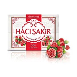kenparazzi Haci Sakir Soap Pure Rose Soap 4 x 150 g - Facial Cleanser Cleanses and Mattifies the Skin - Natural Soap, Body Care - Hair Wash Soap, Shower Soap