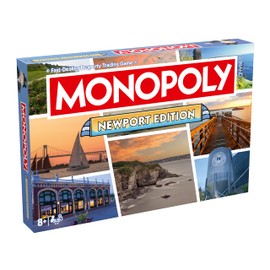 Monopoly Board Game Newport Edition: 2-6 Players Family Board Games for Kids and Adults, Board Games for Kids 8 and up, for Kids and Adults, Ideal for Game Night