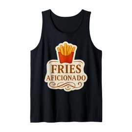 French Fries Aficionado Lover Chips Funny Quote Elegant Tank Top