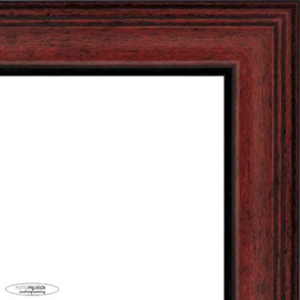 Poster Palooza 16x20 Traditional Mahogany Wood Picture Frame - UV Acrylic, Foam Board Backing, & Hanging Hardware Included!