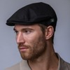 Mucros Weavers Summer Light Linen Cap (US, Alpha, Small, Black)