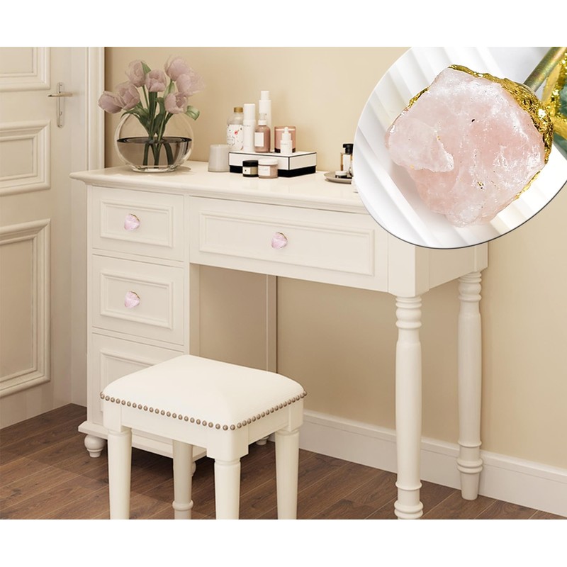 AMOYSTONE Stone Drawer Pulls Knobs Kitchen Cabinet Knobs 4 Pack