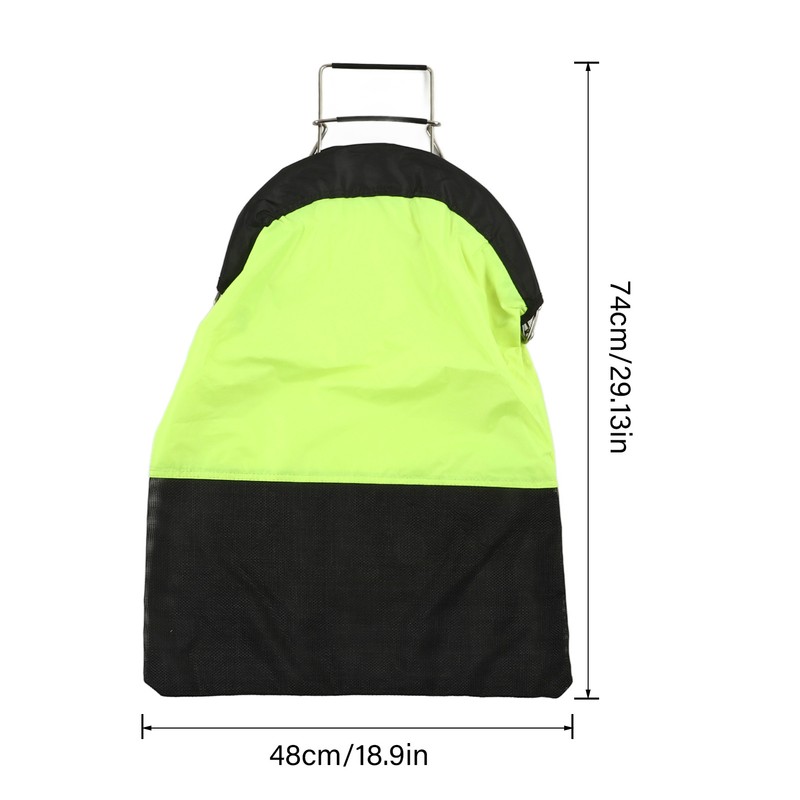 Diving Fish Catch Bag Foldable Fluorescent Yellow One Hand Operation