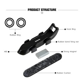 Hook Keeper for Fishing Rod, Magnetic Fishing Rod Hook Keeper ,Quick Installation,Fishing Hook Holder Suitable for a Variety of Fishing Rods （4 Pcs）