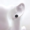 Pretty Smart Titanium Post Rose Earrings Hypoallergenic (10mm, Black)