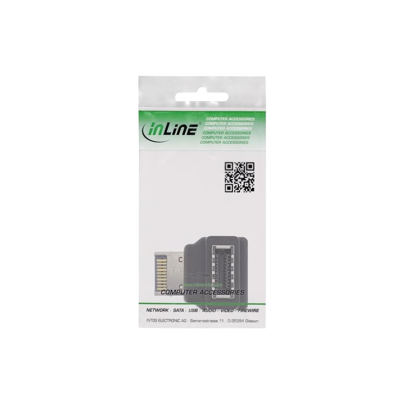 InLine® Internal USB 3.2 Adapter, Front Panel USB-E Male to