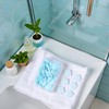 DPWOUM 100Pcs Blue Mini Portable Travel Soap Paper Sheets,Flower Shape
