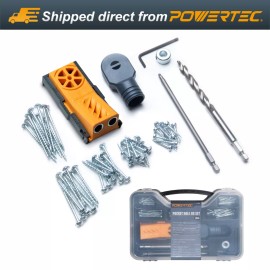 POWERTEC 71845 Twin Pocket Hole Jig with Screws Kit for Woodworking