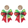 Juneteenth Glitter Acrylic Dangle Drop Earrings Black History Month Earrings Teardrop Bow Circle Ethnic Style Jewelry-bow