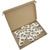 20 PCS White Plastic Water Pipe Clamps,Snap-On Single Tube Clips