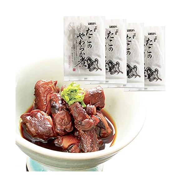 Soft Boiled Octopus Made in Miyagi Prefecture, 28.2 oz (800 g) (4 Bags x 7.1 oz (200 g) x 4 Bags), No Preservatives or Chemical Seasonings, Snacks (Soft Boiled Octopus x 4 Bags)