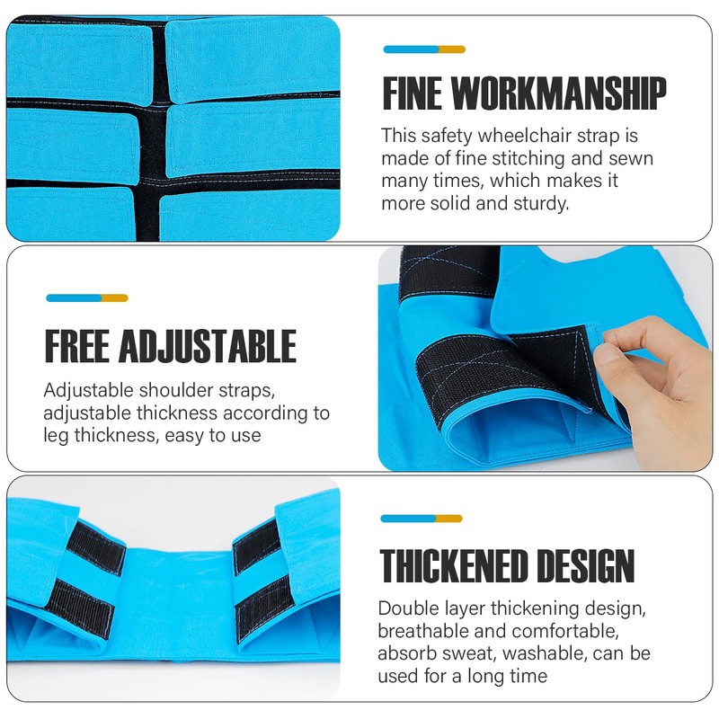 DOERDO Wheelchair Leg Strap Footrest Restraint Prevent Falls and Slipping,