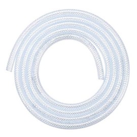 sourcing map PVC Tubing 1/4 Inch X 6.6 Ft Clear Braided Flexible Heavy-Duty Hose Tube