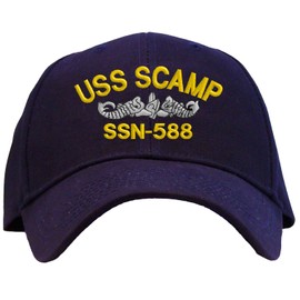 Spiffy Custom Gifts USS Scamp SSN-588 Embroidered Pro Sport Baseball Cap Navy