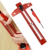 Zxfuture Woodworking Scriber Marking Line Ruler, T Type Woodworking Ruler