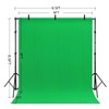 LIVUCEE 2 in 1 Green Backdrop Stand Kit, 6.5x6.5 ft