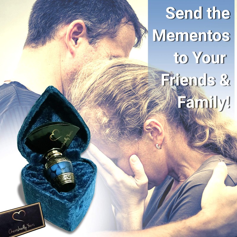 Small Keepsake Cremation Urns for Human Ashes with Velvet Heart