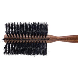 Spornette Italian Rounder Boar Bristle Round Hair Brush for Women & Men - Large Round Brush for Blow Drying, Styling & Volumizing - Wooden Brush for Medium to Long Thick, Fine, Curly or Straight Hair