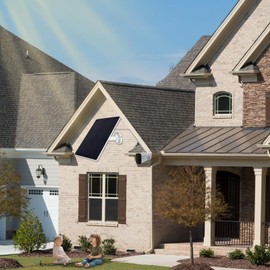 Solar Panel for Security Camera,5W USB Solar Panel for Cameras DC 5V,Camera Solar Panel Charger Micro USB & USB-C,IP65 Waterproof USB Solar Panel Charger for Camera 360°Adjustable Mounting，2 Pack