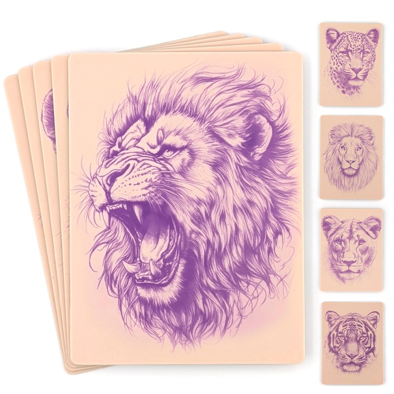 Pre-Printed Tattoo Practice Skins - 5 Pack | Pre-Printed Designs